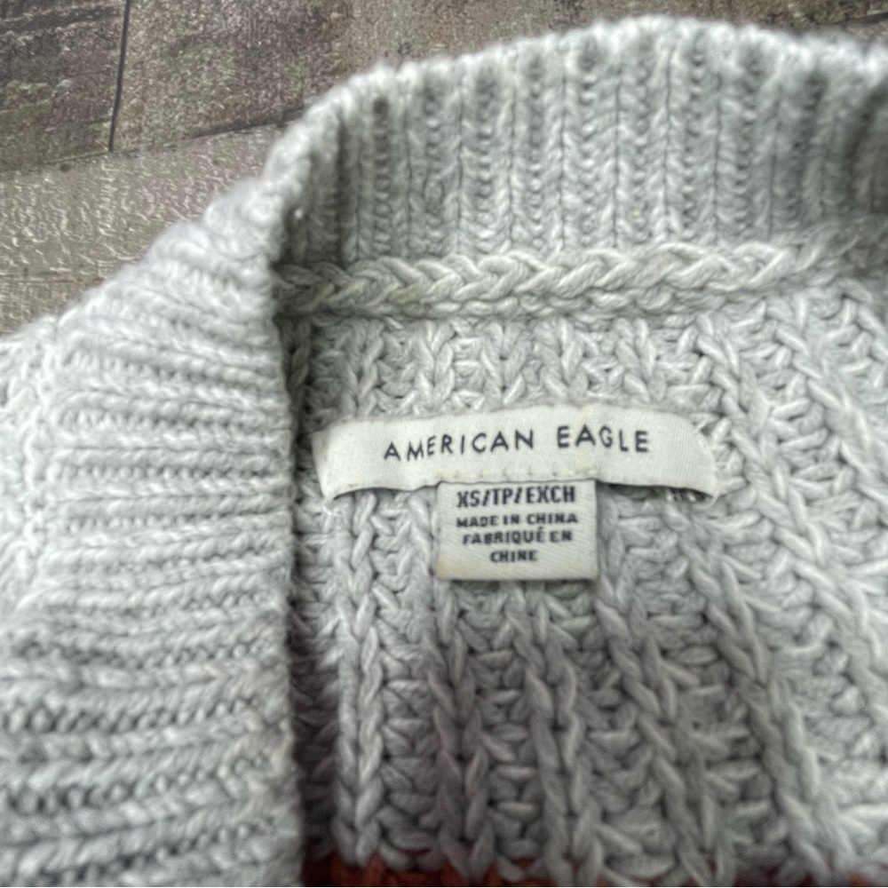 American Eagle Oversized Striped Crewneck Sweater size XS - Picture 4 of 9